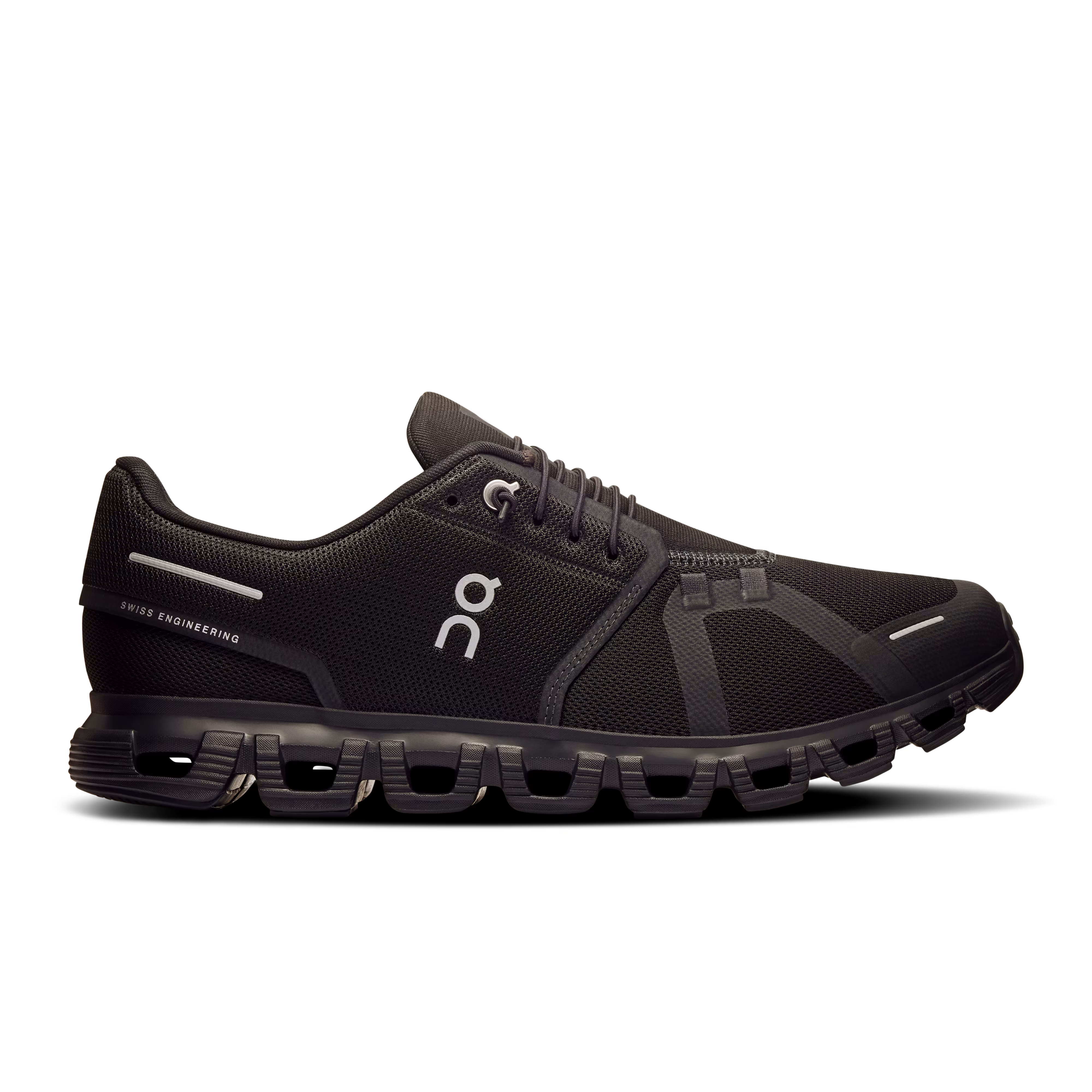 On Cloud 6 in all black, side profile